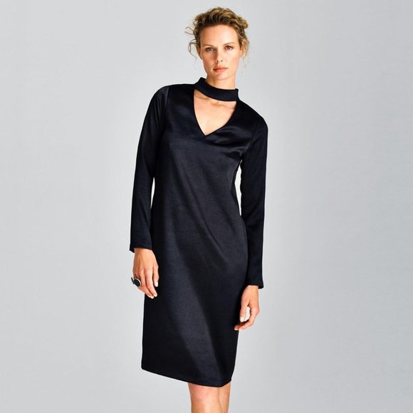 Worth Black Hammered Sateen Bianca Dress XS - Picture 7 of 7